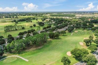 birds eye view of property featuring golf course view