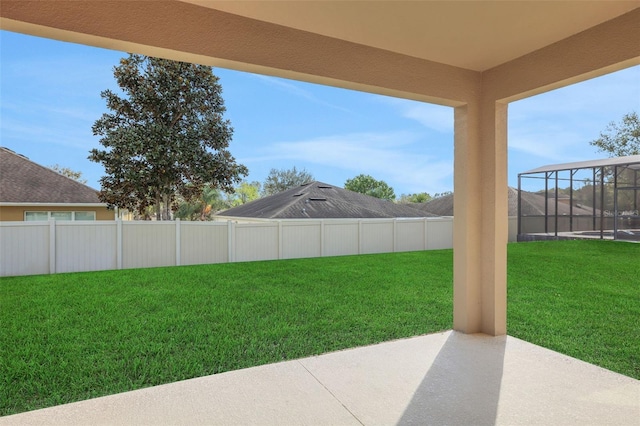 30342 Gidran Ter, Mount Dora, FL 32757 - view of yard with a fenced backyard and a patio