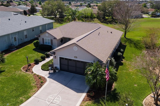 aerial view featuring a residential view