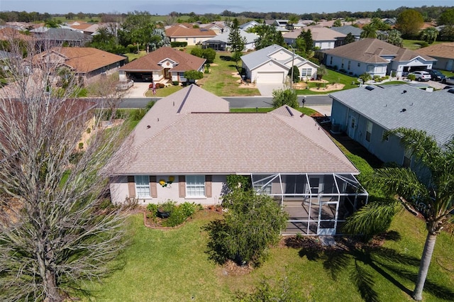 drone / aerial view featuring a residential view