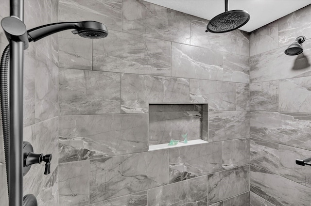 details with tiled shower