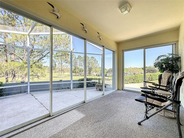 view of sunroom