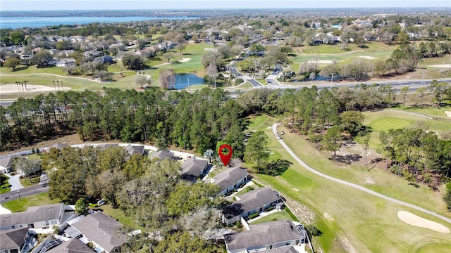 bird's eye view with a residential view and golf course view