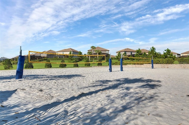 view of property's community with volleyball court