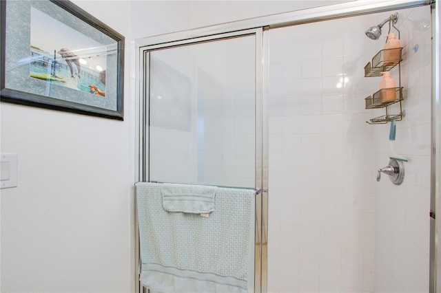 full bathroom featuring a shower stall