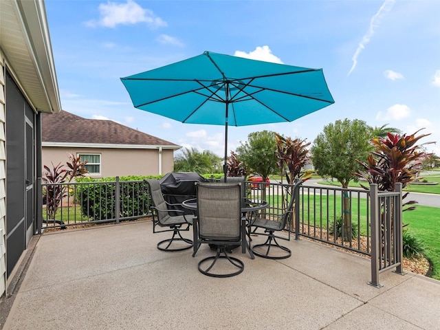 view of patio / terrace featuring outdoor dining area