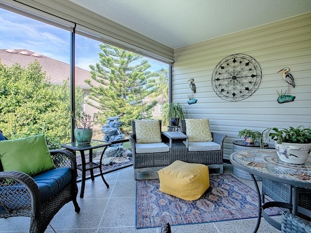 view of sunroom