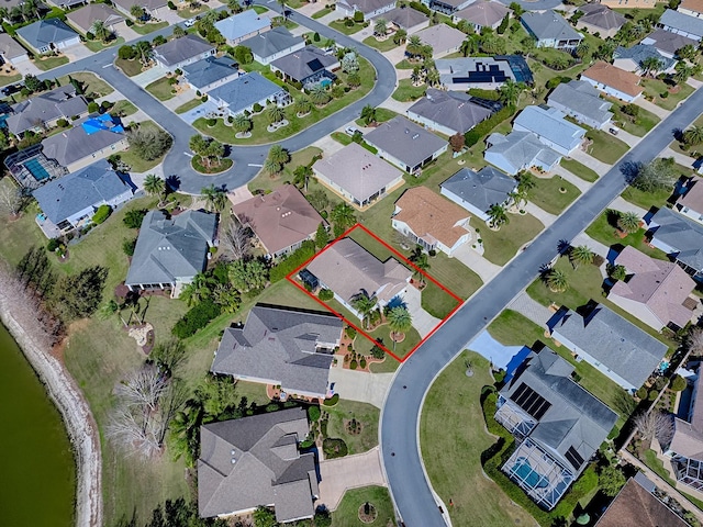 bird's eye view with a residential view