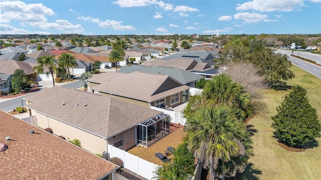 drone / aerial view with a residential view