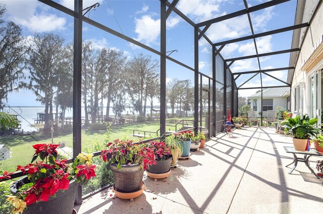 view of sunroom