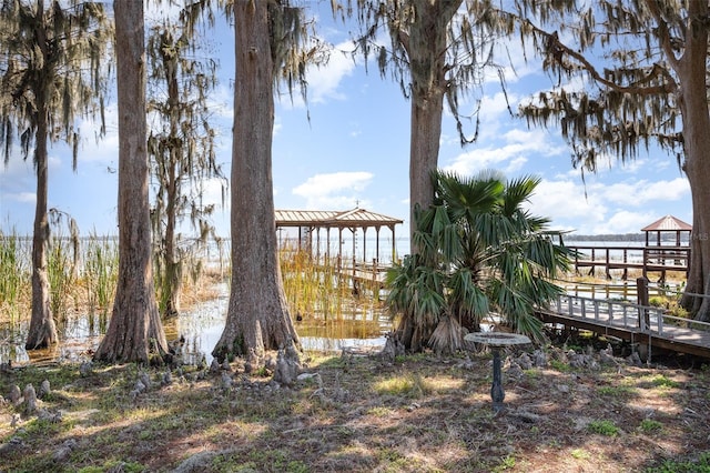 view of dock