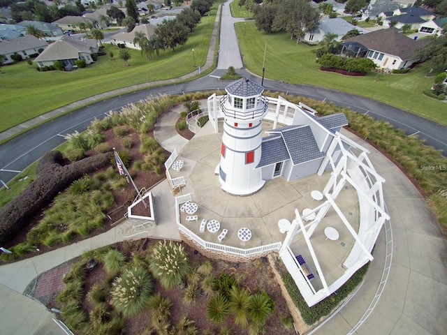 bird's eye view with a residential view