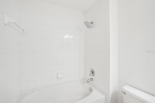 full bathroom with shower / bathing tub combination and toilet