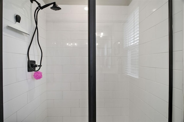 room details with a shower stall