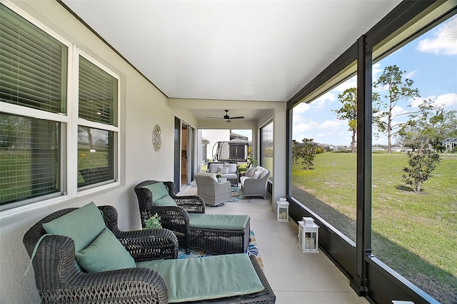 view of sunroom / solarium