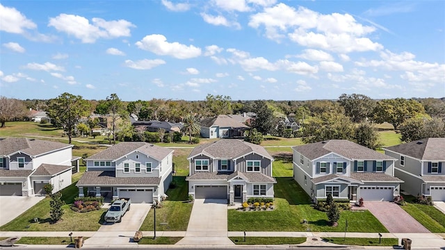 drone / aerial view featuring a residential view