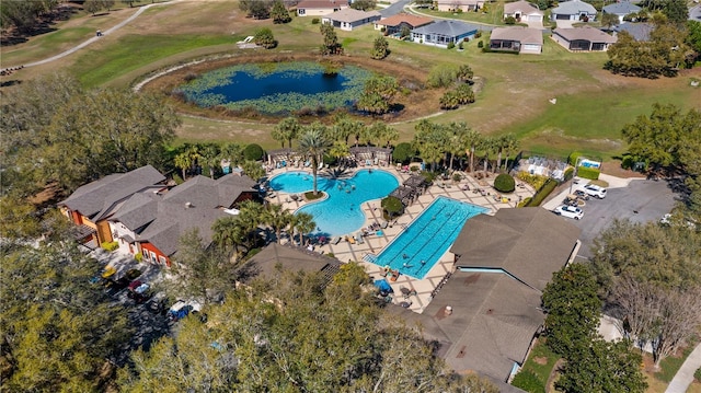 26747 White Plains Way, Leesburg, FL 34748 - birds eye view of property featuring a water view