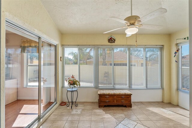 1202 San Bernardo Rd, The Villages, FL 32162 - sunroom / solarium featuring a ceiling fan