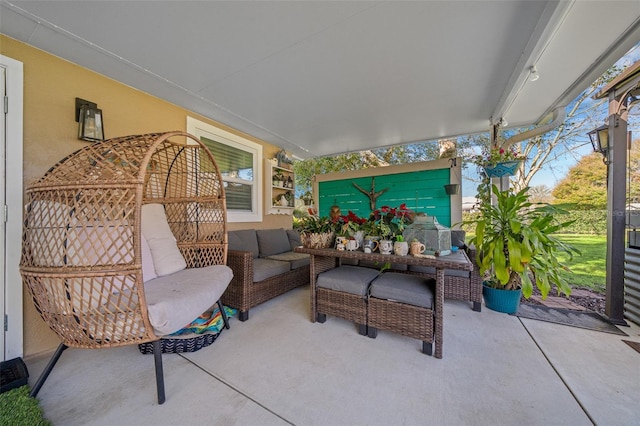 view of patio with outdoor lounge area