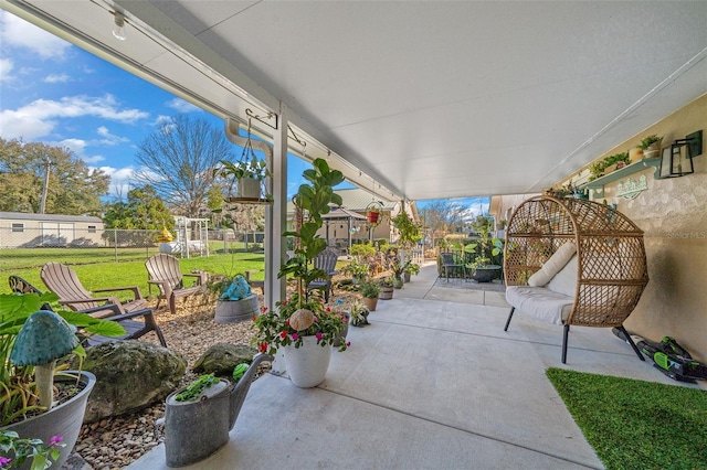 view of patio / terrace with fence