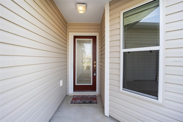 view of doorway to property