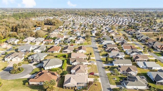 aerial view with a residential view