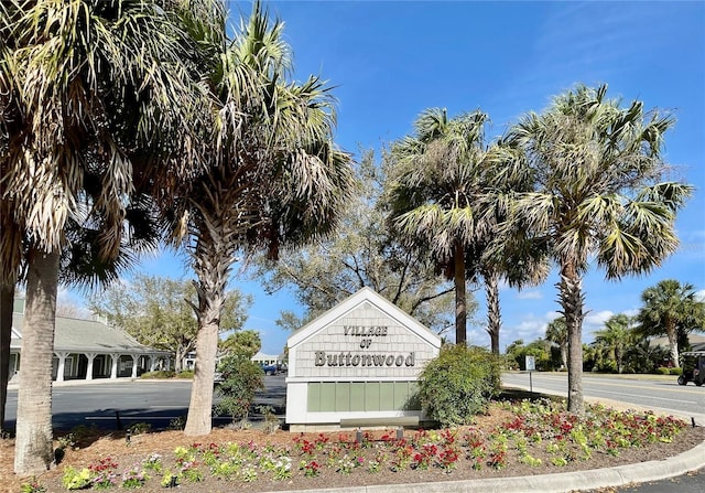 view of community sign