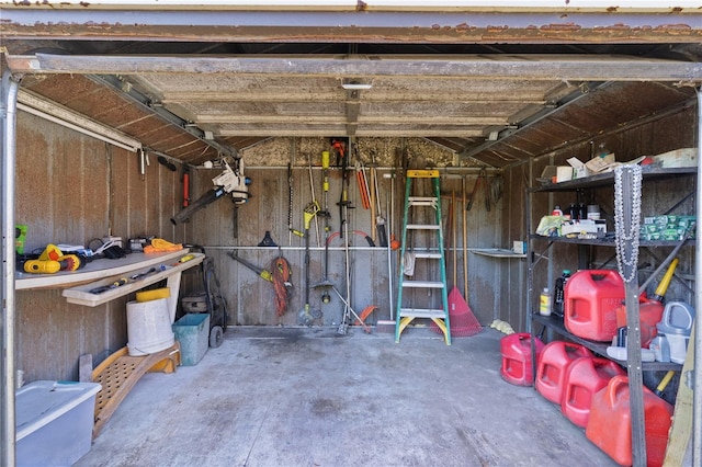 storage with a garage