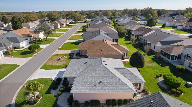 aerial view featuring a residential view