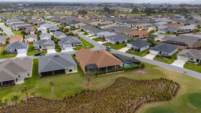 bird's eye view featuring a residential view