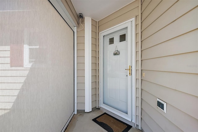 view of doorway to property