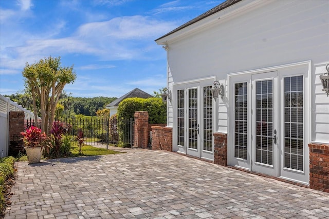 view of patio with fence