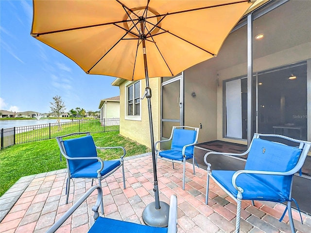 view of patio / terrace with fence