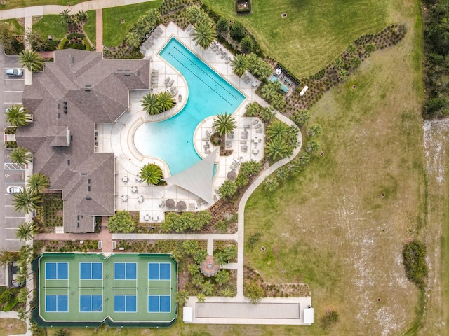 birds eye view of property