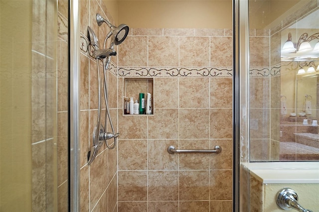 full bath featuring a shower stall