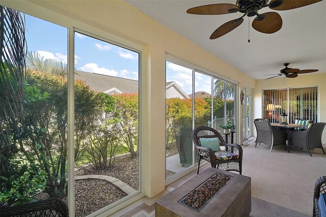 view of sunroom / solarium