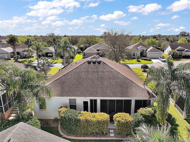 bird's eye view with a residential view