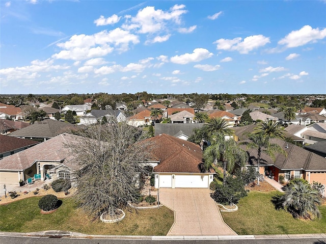 bird's eye view featuring a residential view