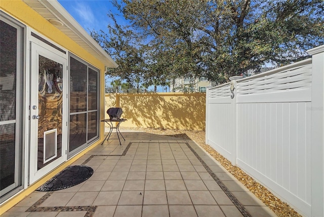 view of patio / terrace featuring a fenced backyard