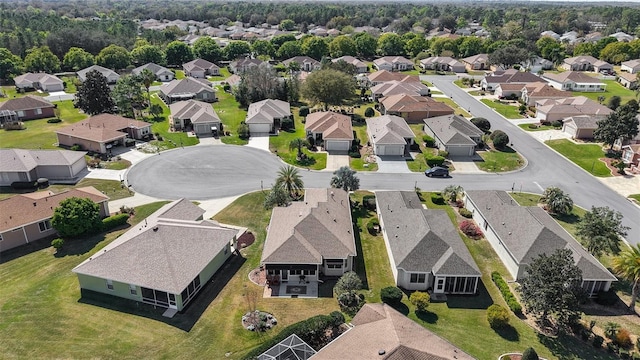 aerial view with a residential view