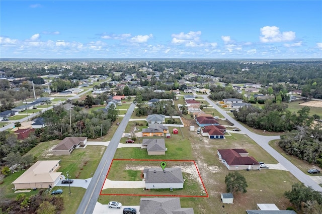 drone / aerial view with a residential view