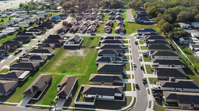 aerial view with a residential view