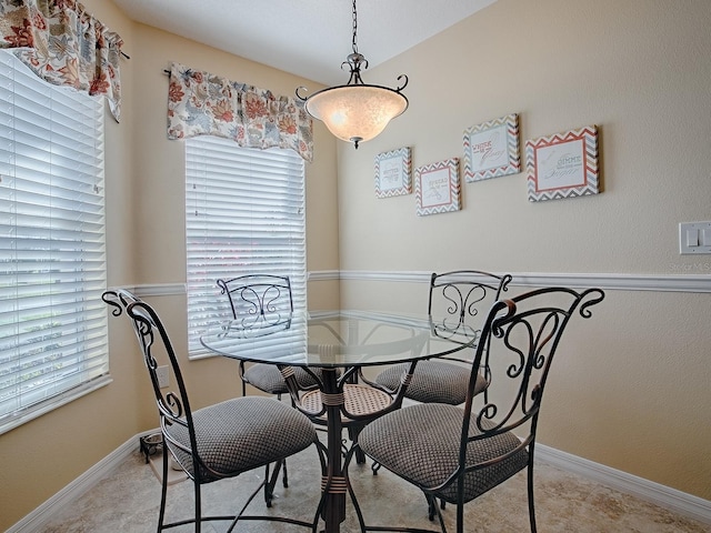 dining area with baseboards