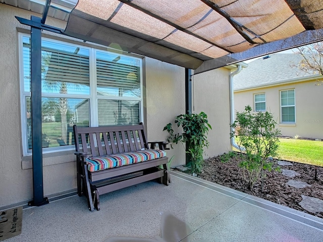 view of patio with a pergola