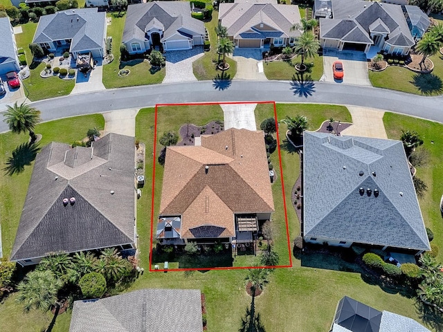 drone / aerial view featuring a residential view