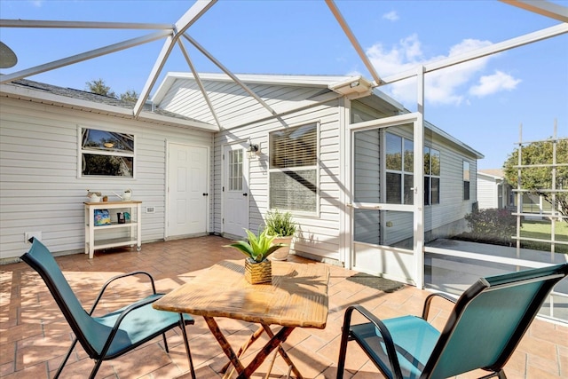 view of sunroom