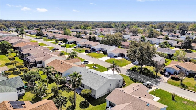 aerial view with a residential view