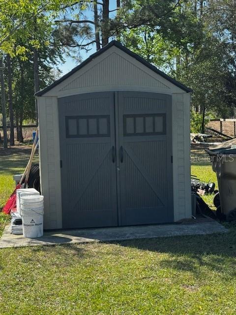 view of shed