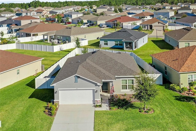 bird's eye view featuring a residential view