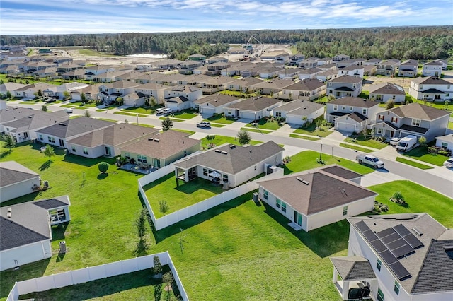 drone / aerial view with a residential view